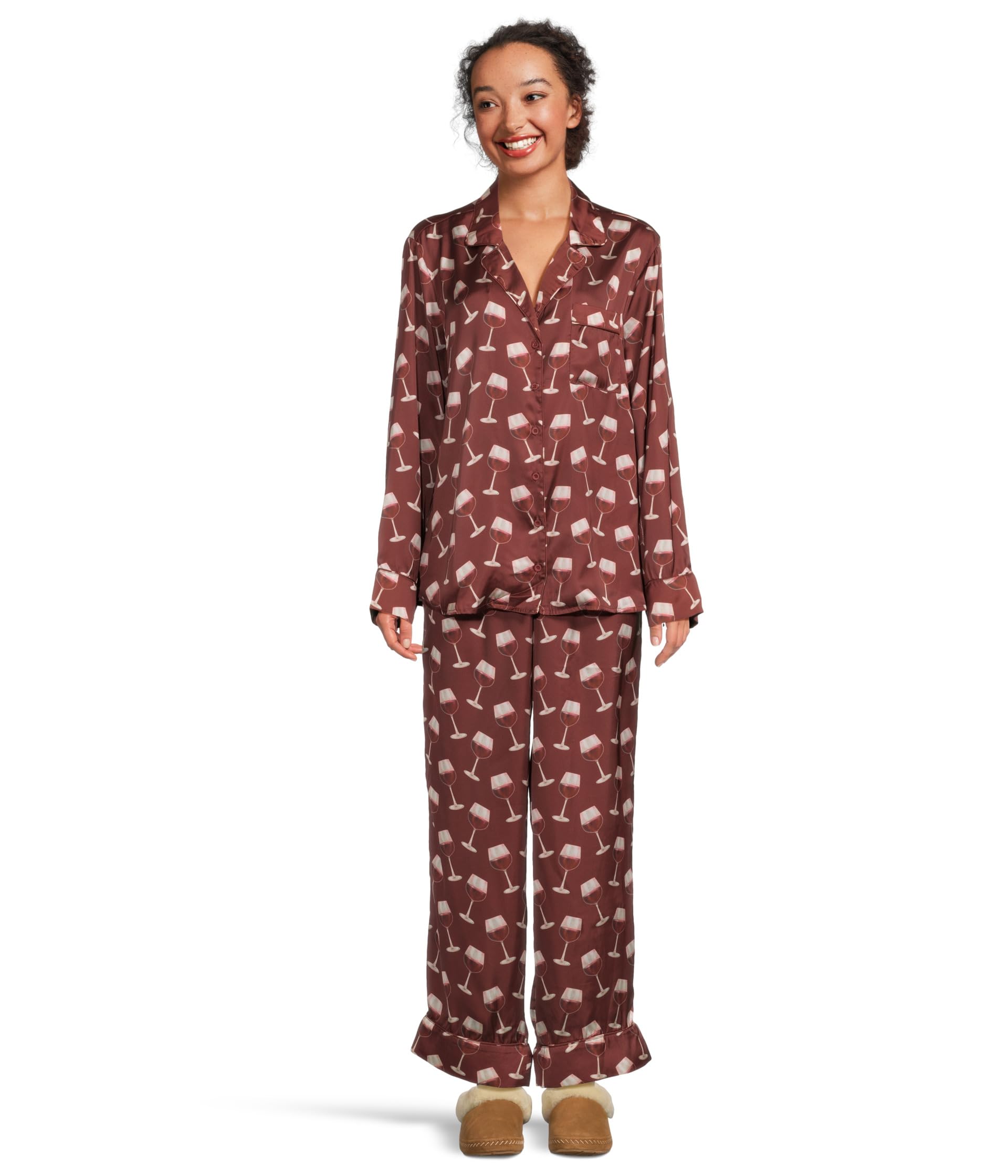 

Пижама Show Me Your Mumu Classic Pajama Set, цвет Red Wine Silky