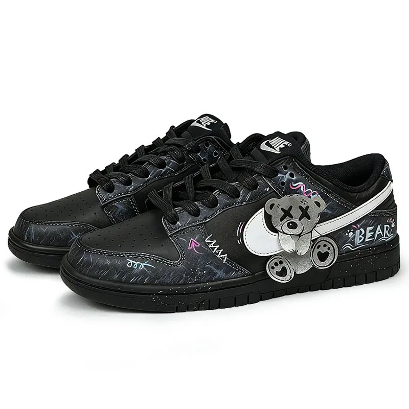Кроссовки скейтбордические Nike Dunk Black White — фото 4