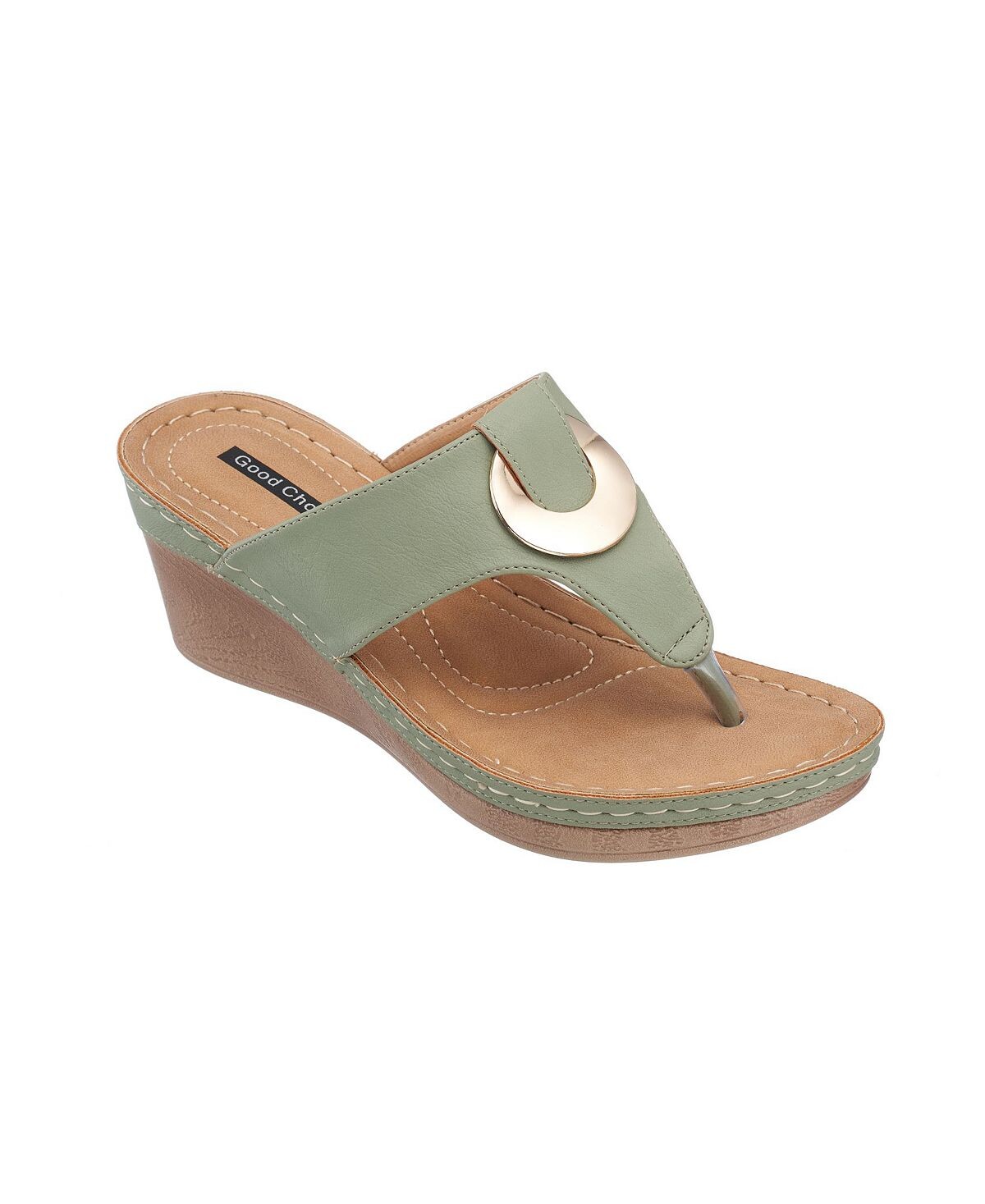 

Сандалии Genelle на танкетке GC Shoes, зеленый