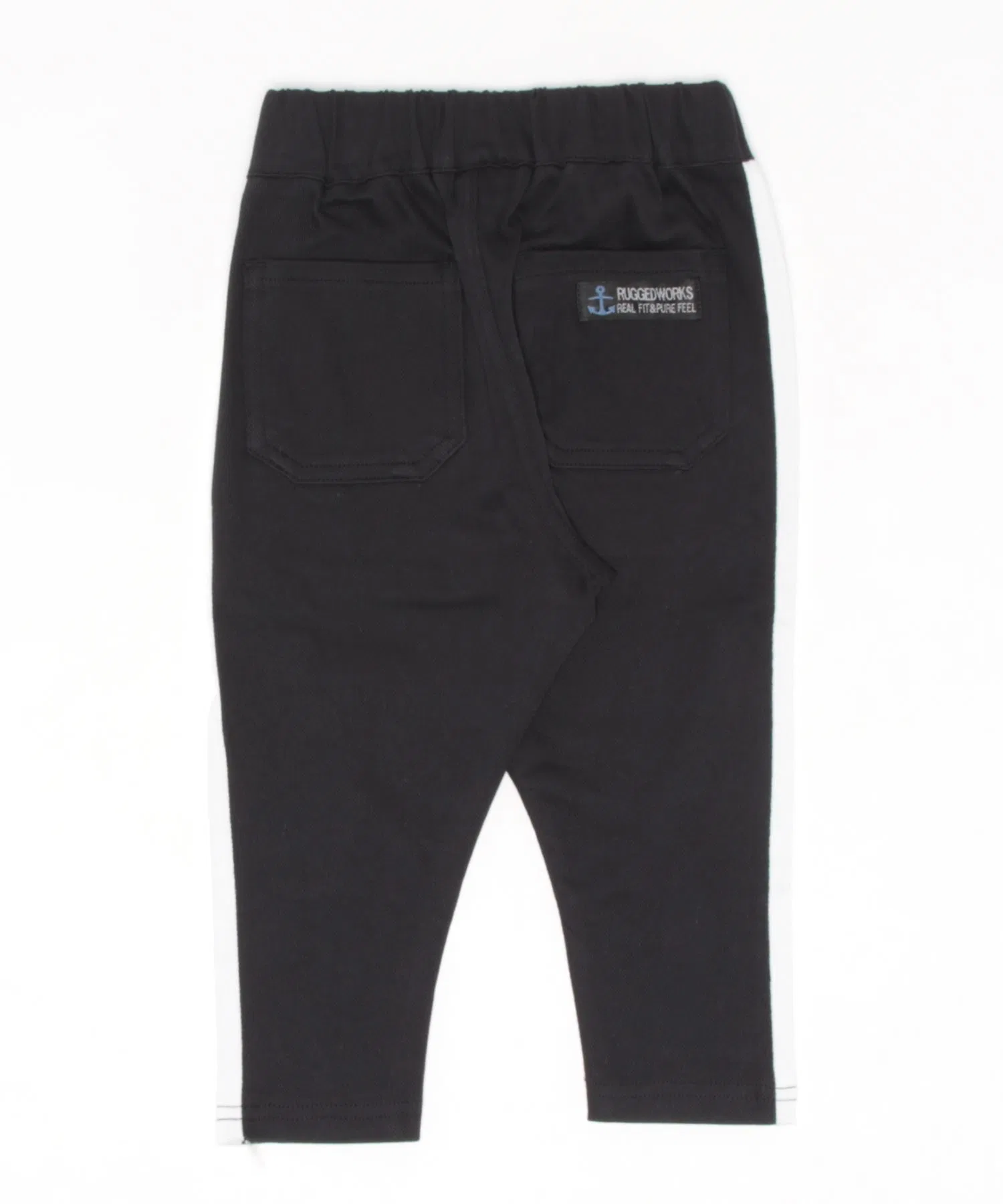 Детские брюки RUGGEDWORKS трикотажные с лампасами чёрные — фото 2