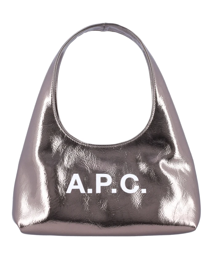 

Серебряная сумочка с магнитной застежкой A.P.C., серый
