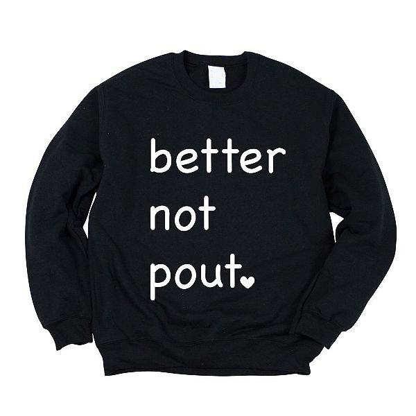 

Свитшот Better not pout с принтом в виде сердца Simply Sage Market, Midnight