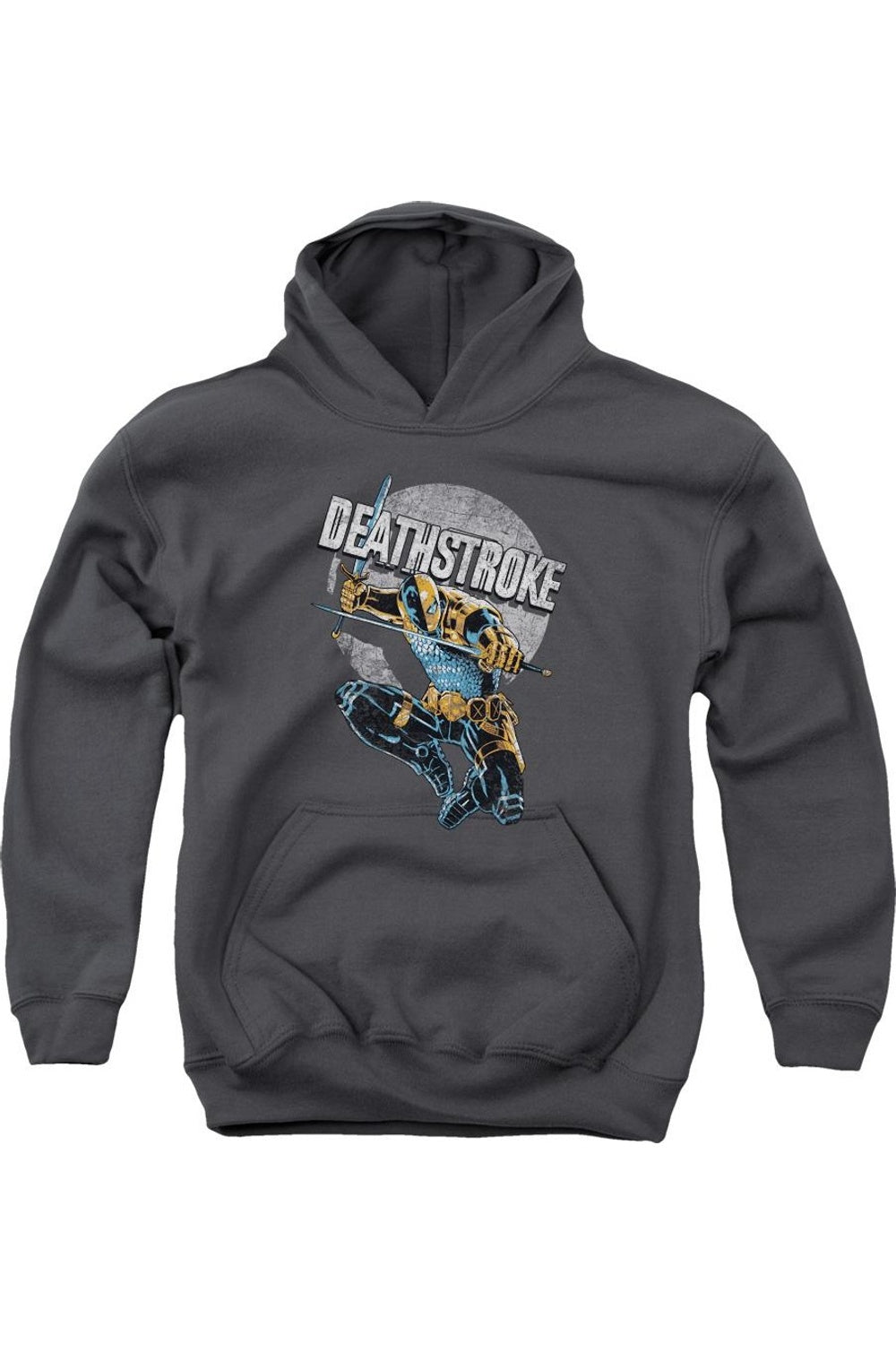 

Толстовка с капюшоном Deathstroke из Лиги Справедливости Америки в ретро-стиле для молодежи Gildan, Charcoal