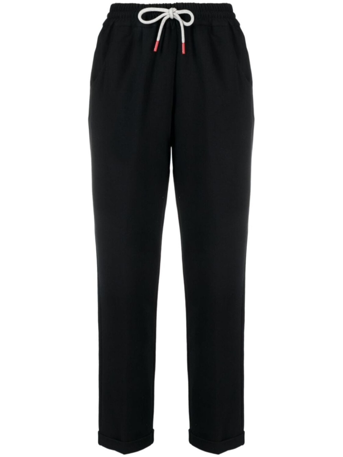 

Kiton drawstring straight-leg trousers, черный