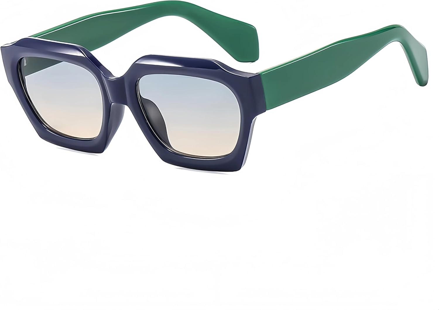 

Модные солнцезащитные очки в крупной квадратной оправе неправильной формы для мужчин и женщин, идеально подходящие для повседневных путешествий, защиты от солнца и ультрафиолетового излучения UATXTAU, Blue Grey