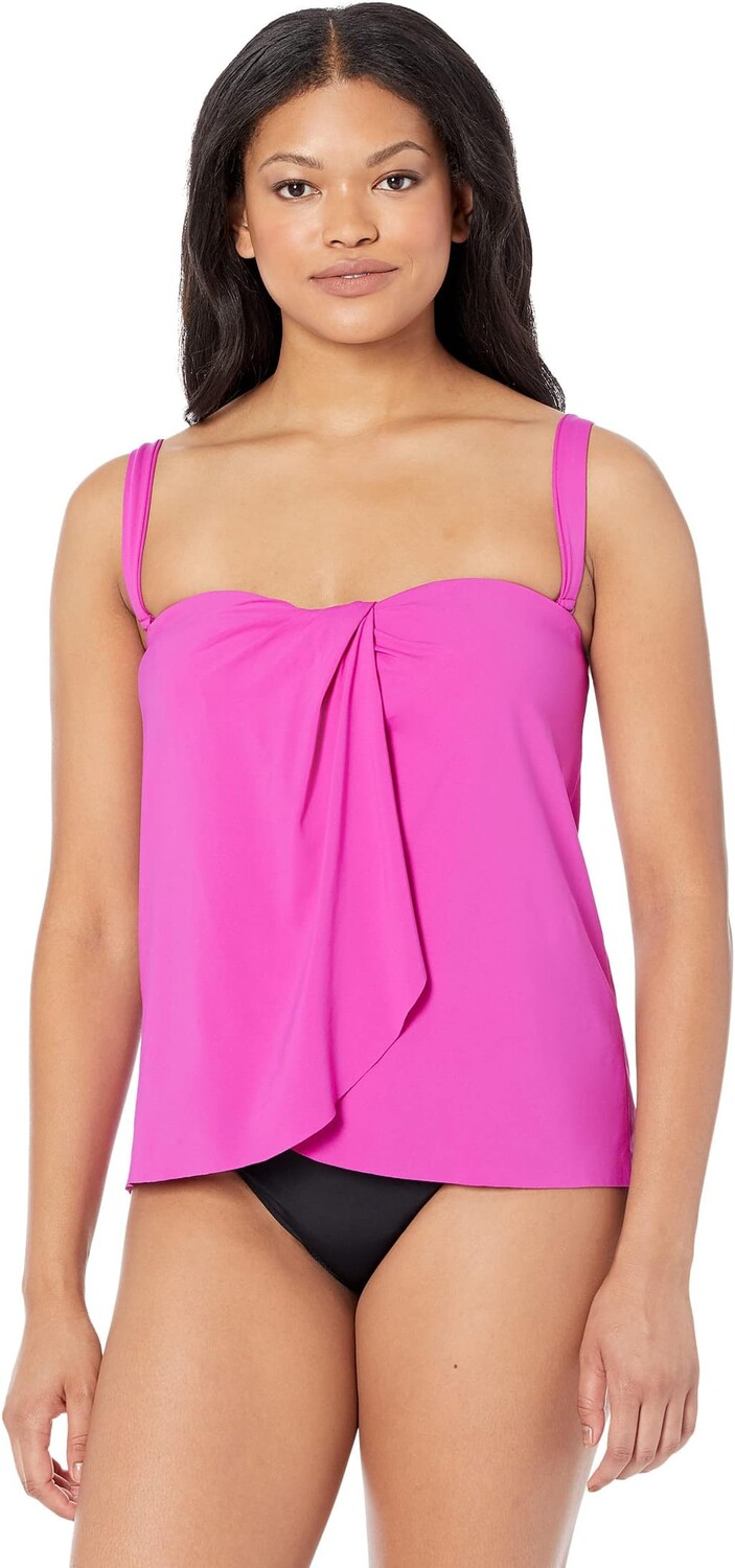 

Купальный топ COCO REEF Keepsake Solids Clarity Bandeau Tankini Top, цвет Orchid