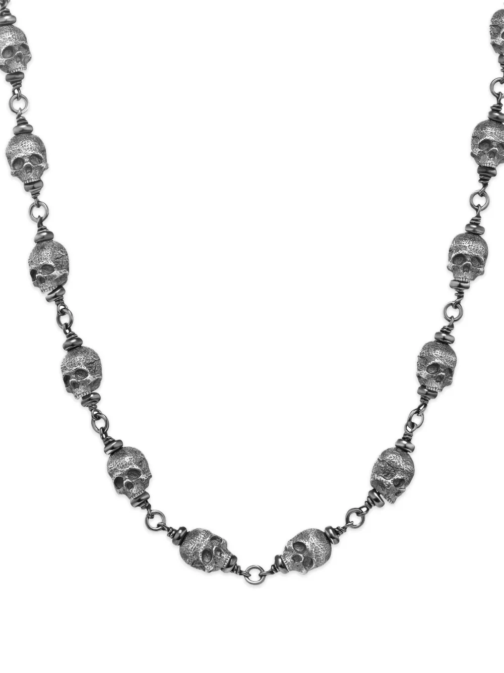 

Серебряное колье Memento Mori Skull Rosary (9 мм) David Yurman, серебяный