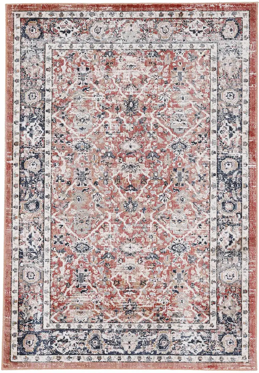 

КоверКовер "Vintage Liana_3", прямоугольный, восточный винтажный вид Carpetfine 120х170 см, красный