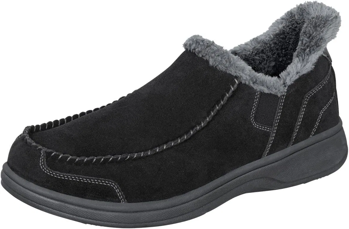 Тапочки с водоотталкивающим покрытием из искусственного меха Orthofeet, черный
