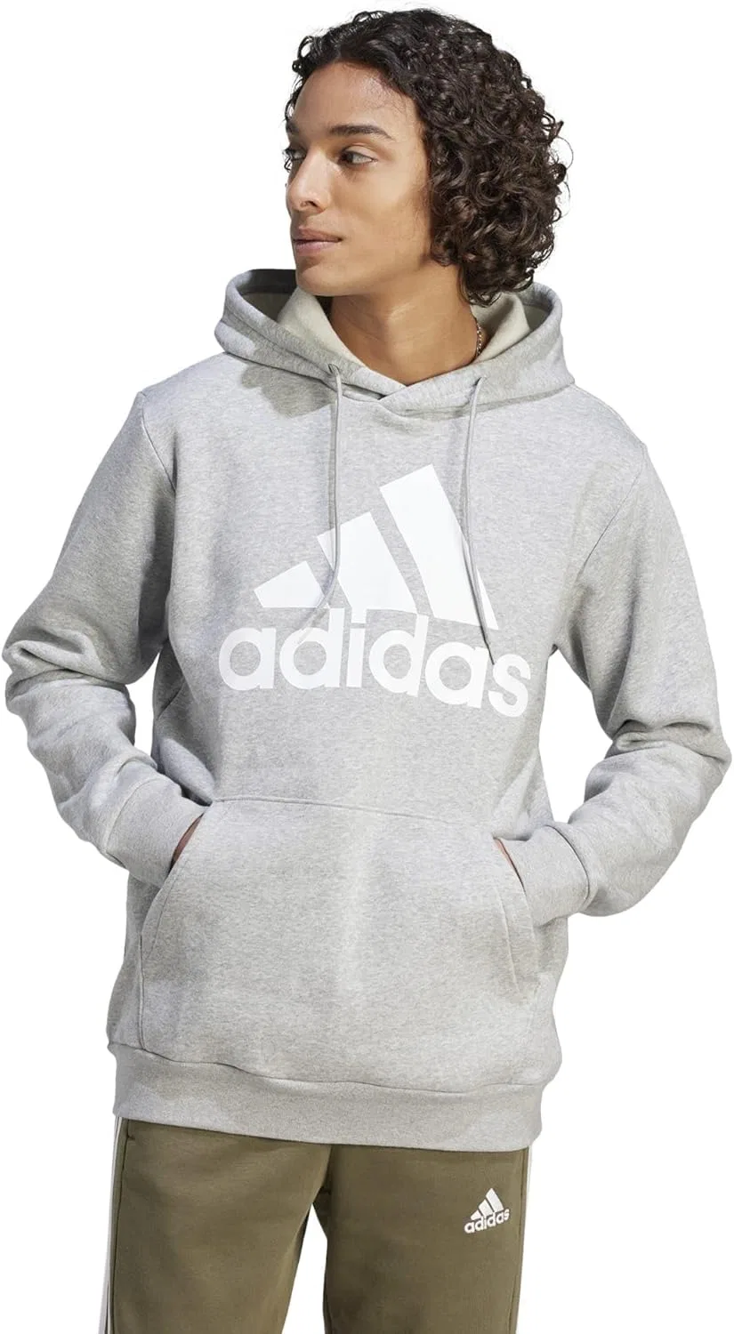 Мужская флисовая толстовка Adidas Essentials, повседневная верхняя одежда, красная