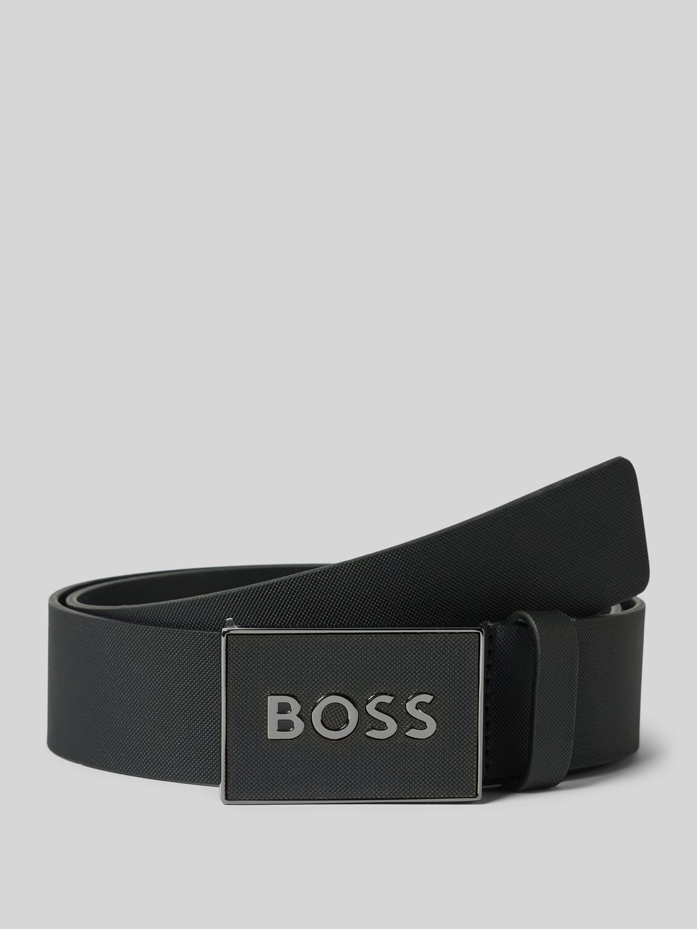 

Кожаный ремень с этикеткой, модель «ICON» BOSS, черный