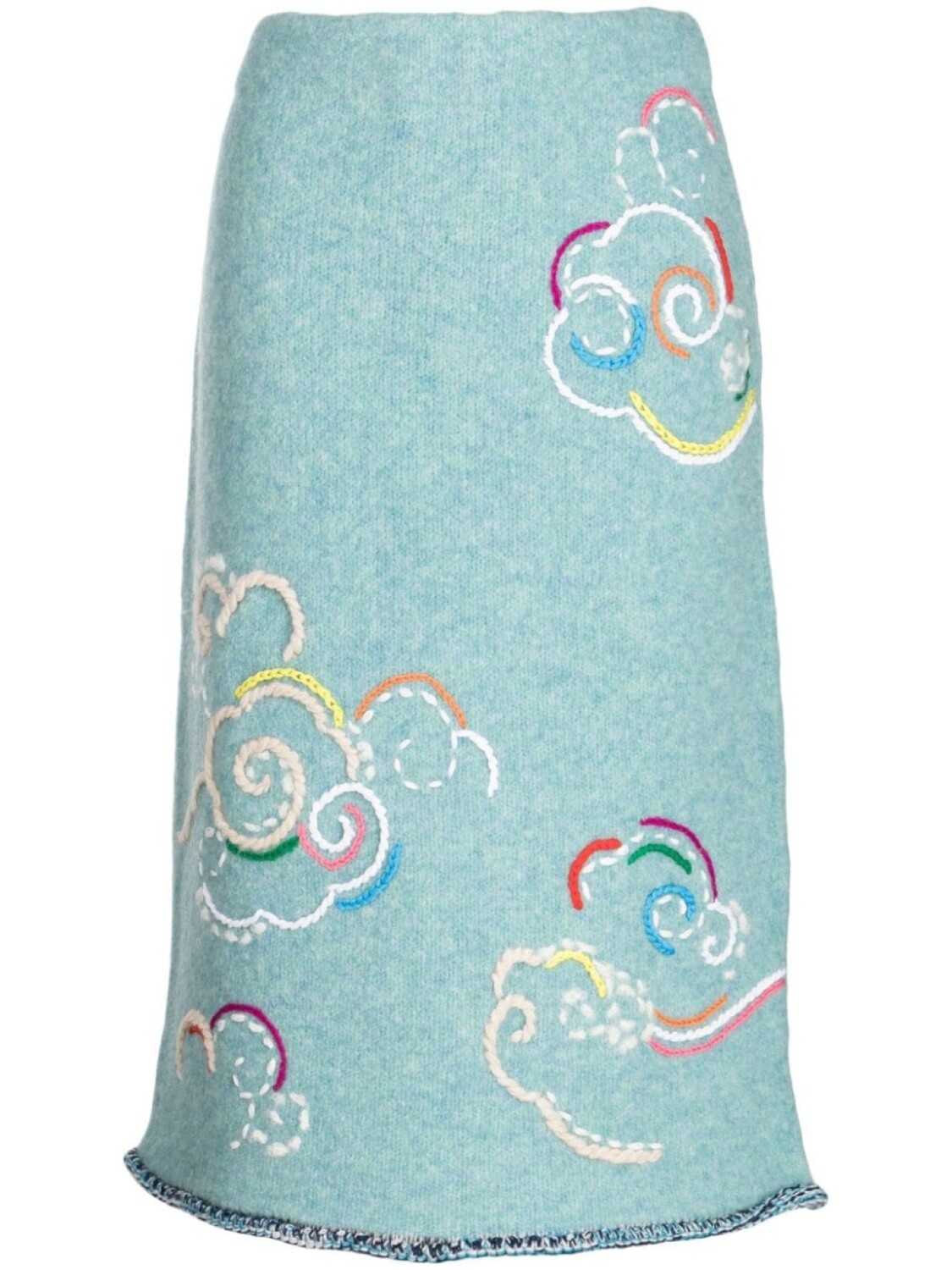 

Юбка с вышивкой YANYAN KNITS, синий