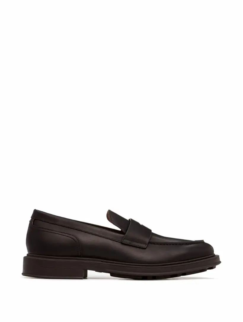 

Кожаные пенни лоферы Travis Loro Piana, черный