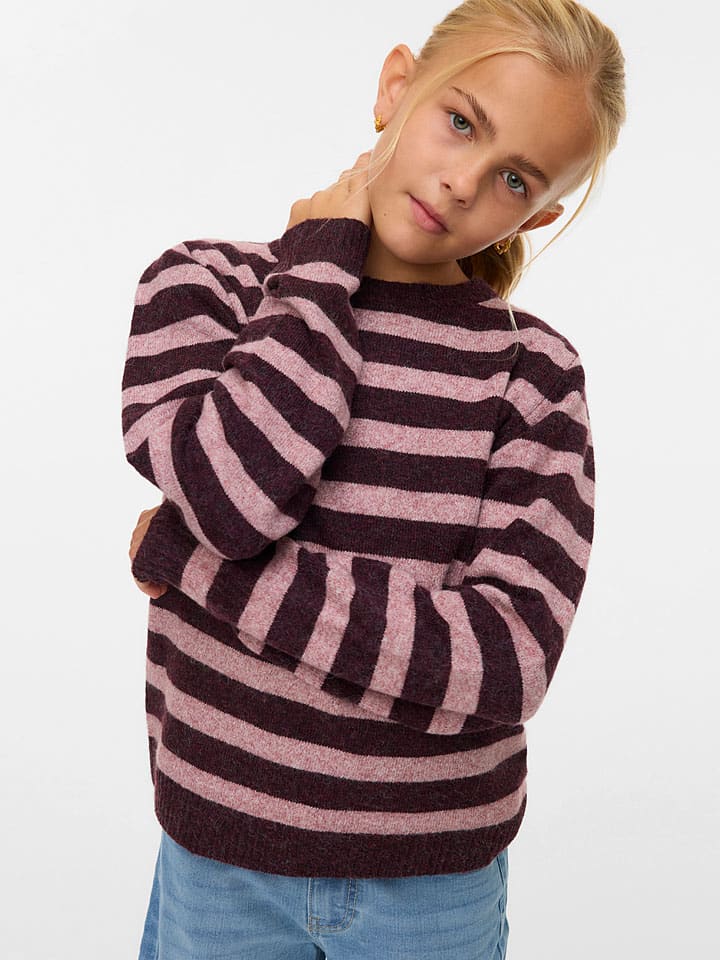 Vero Moda Girl Свитер "Doffy" в розово-коричневой расцветке — фото 2
