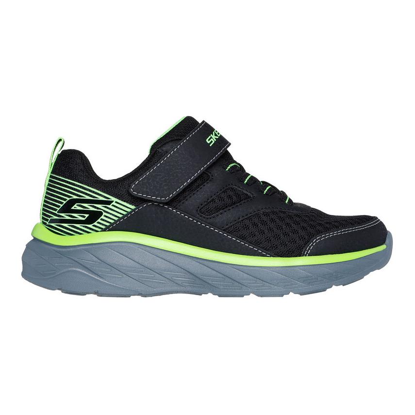 Skechers Kids Мальчики Slip Resistant Abrasion Resistant низкие детские кроссовки для бега black green kids' — фото 3