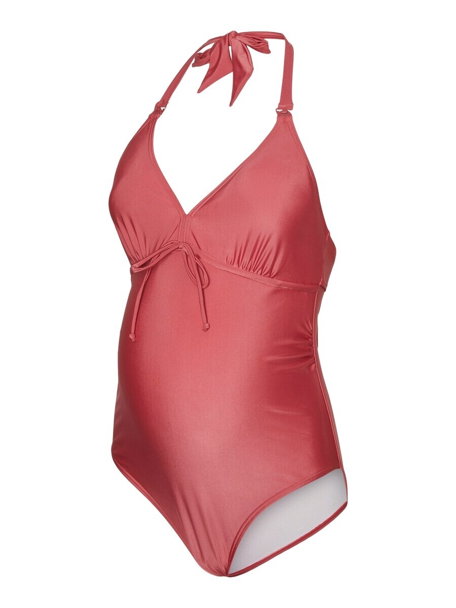 

Купальник с халтернеем MAMALICIOUS T-shirt Swimsuit Molly, цвет cranberry