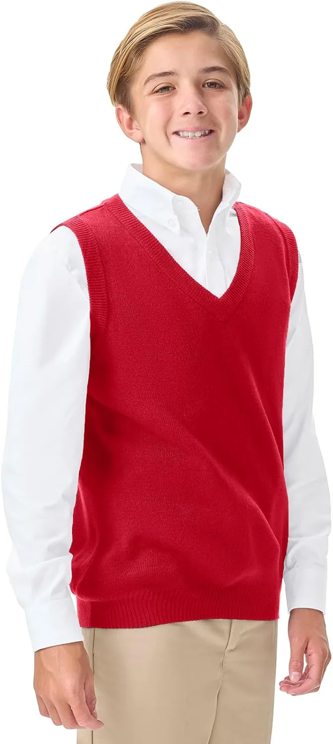 Школьная форма для мальчиков. Свитер/жилет Classroom School Uniforms, красный — фото 4