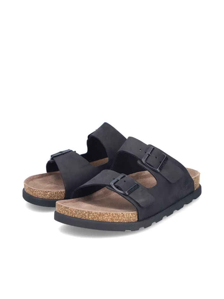 

Rieker Черные тапочки