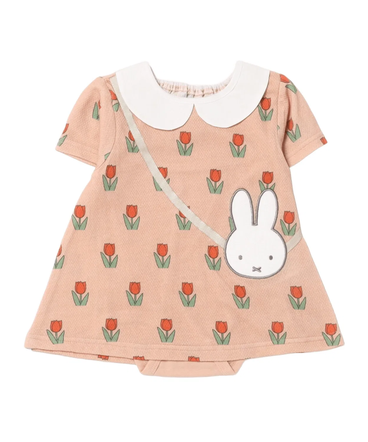 Ромпер Miffy с цветочным узором, хлопок, розовый — фото 3