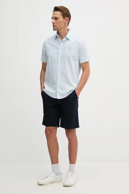Шорты классические чинос U.S. Polo Assn., синий — фото 2
