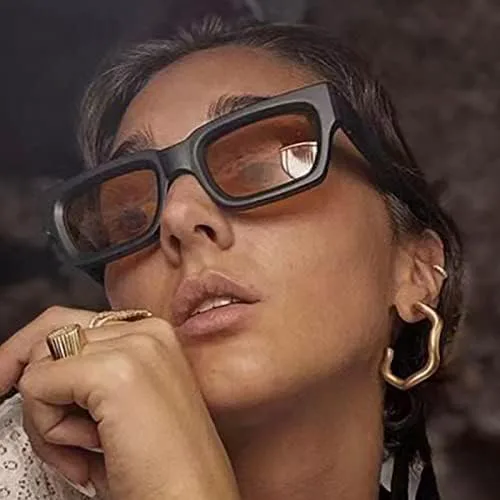 

Солнцезащитные очки для женщин, прозрачные линзы с градиентом, винтажные мужские панк-очки, фиолетово-оранжевые солнцезащитные очки MTZJH, Dark Blue Green Tea