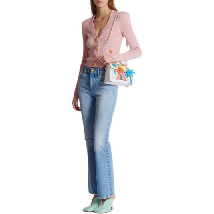 Расклешенные джинсы denim BALMAIN, светло-голубой — фото 4