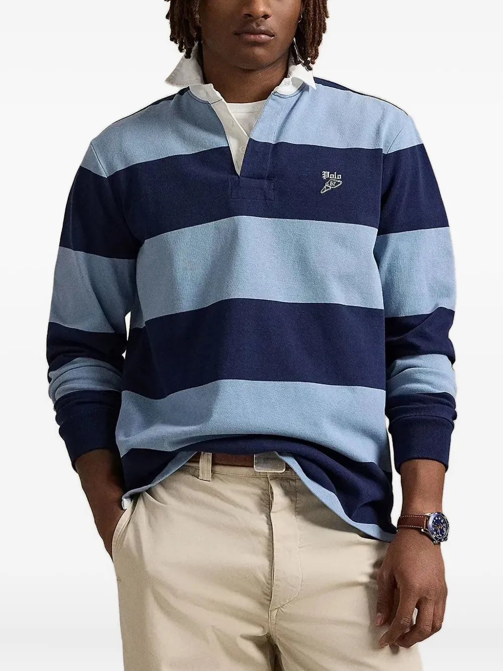 

Рубашка поло в полоску POLO RALPH LAUREN, синий