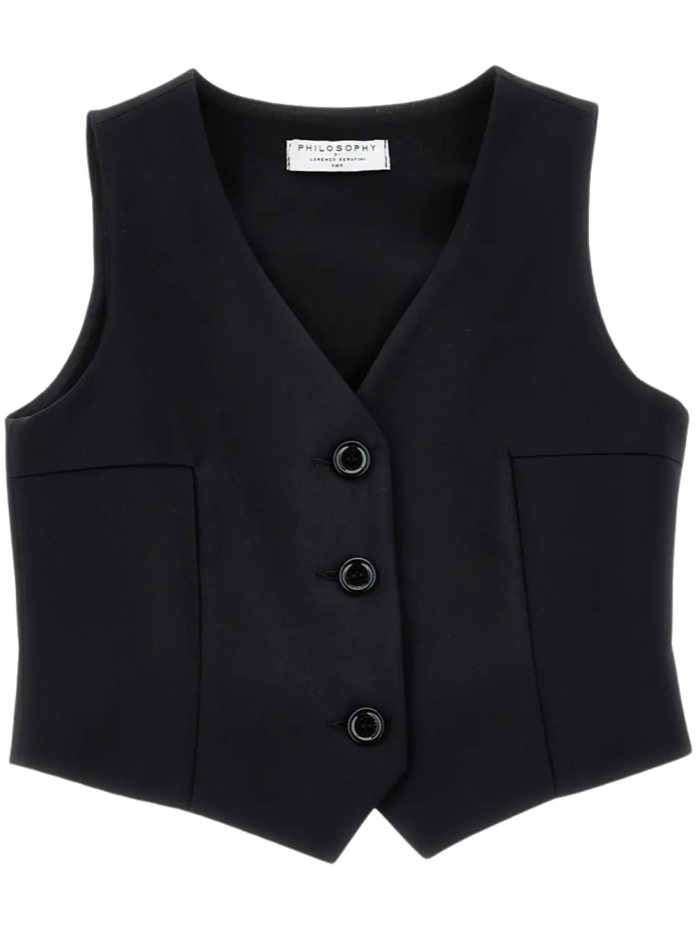 

Жилет из смесового хлопка Philosophy Di Lorenzo Serafini Kids, черный