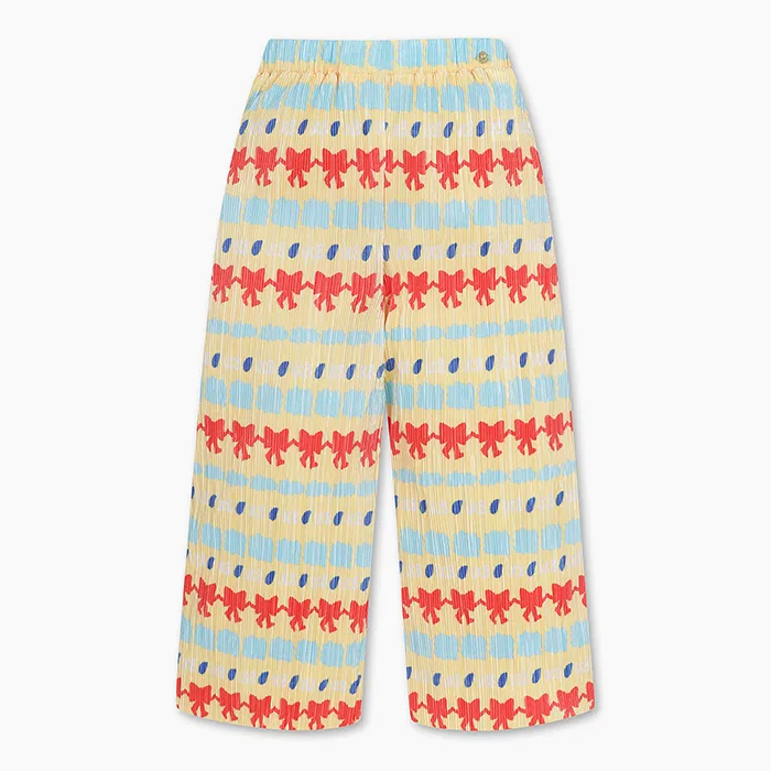 Детские плиссированные брюки Benetton Kids Bodre, жёлтые