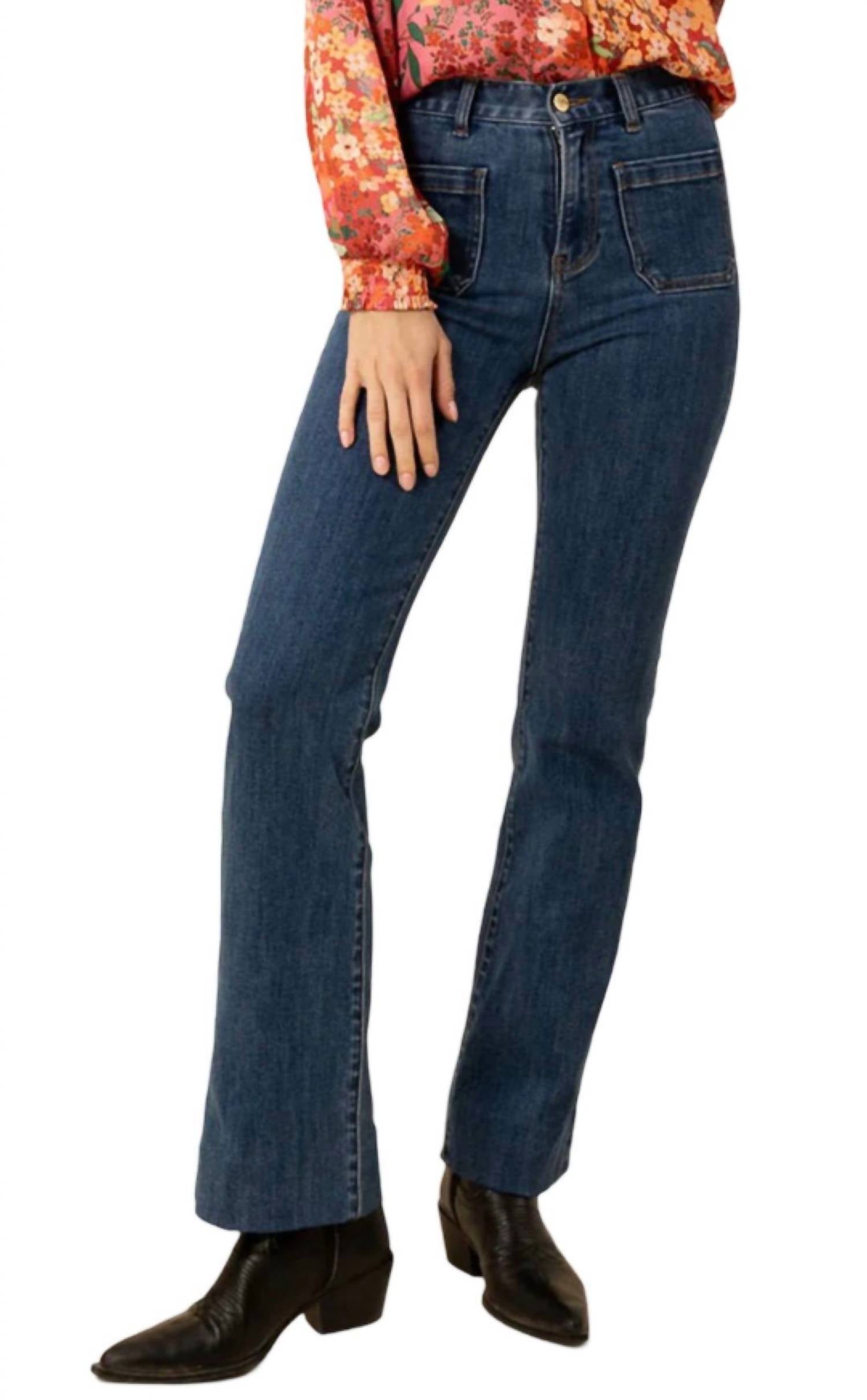 

Джинсовые брюки Jenna Pocket синего цвета HALE BOB