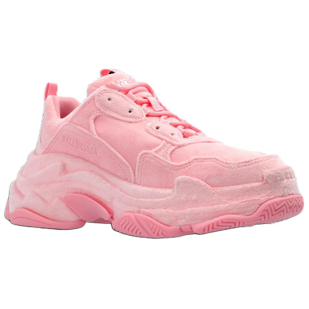 Кроссовки Triple S Chunky женские низкие розовые Balenciaga — фото 3