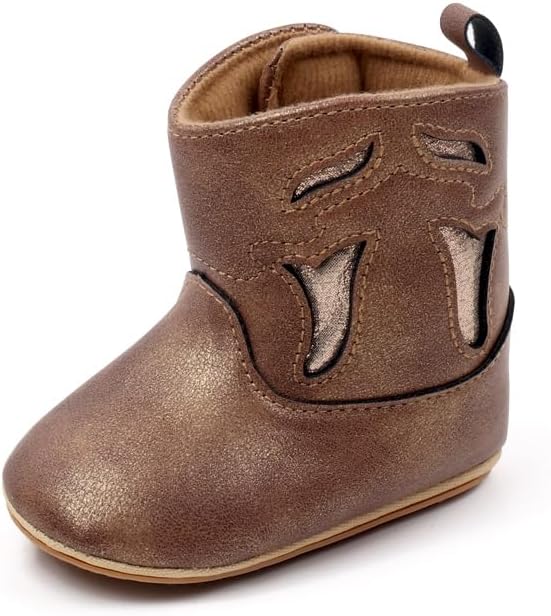 

Детские ковбойские ботинки Kuner, вестерн-башмачки для малышей, мягкая подошва, нескользящие, для новорожденных мальчиков и девочек 0-18 месяцев, Bjz4071-zongse