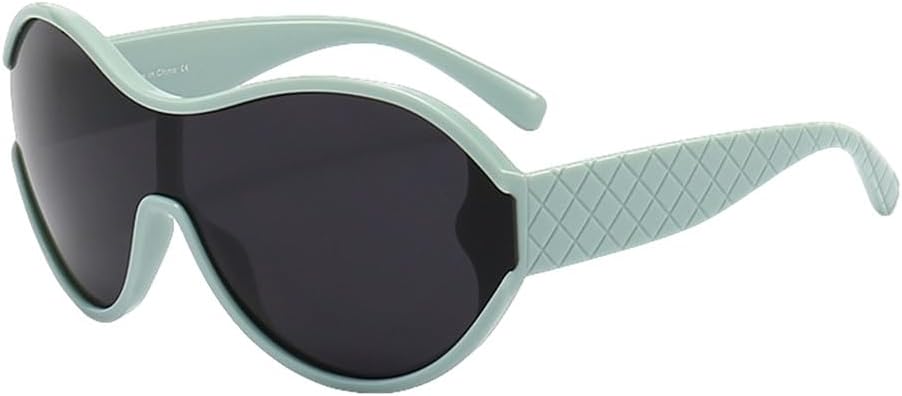 

Футуристические солнцезащитные очки LVTFCO для женщин и мужчин, модные, большие, в стиле панк, цельные солнцезащитные очки, очки с защитой от УФ-излучения UV400, Blue Gray