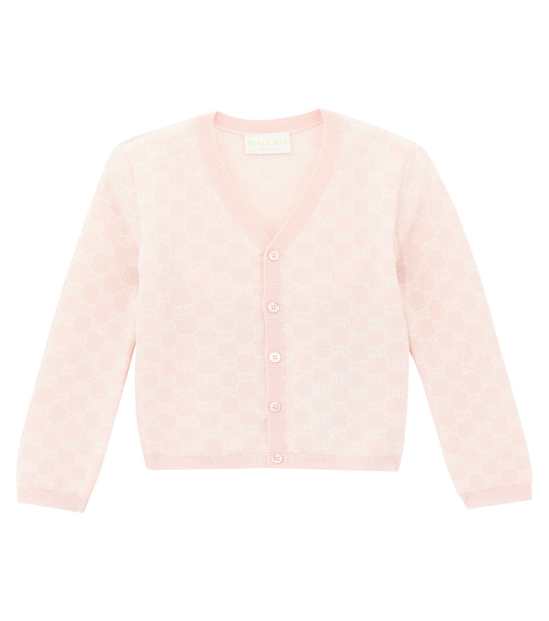 

GG шерстяной кардиган Gucci Kids, Pale Rose/White