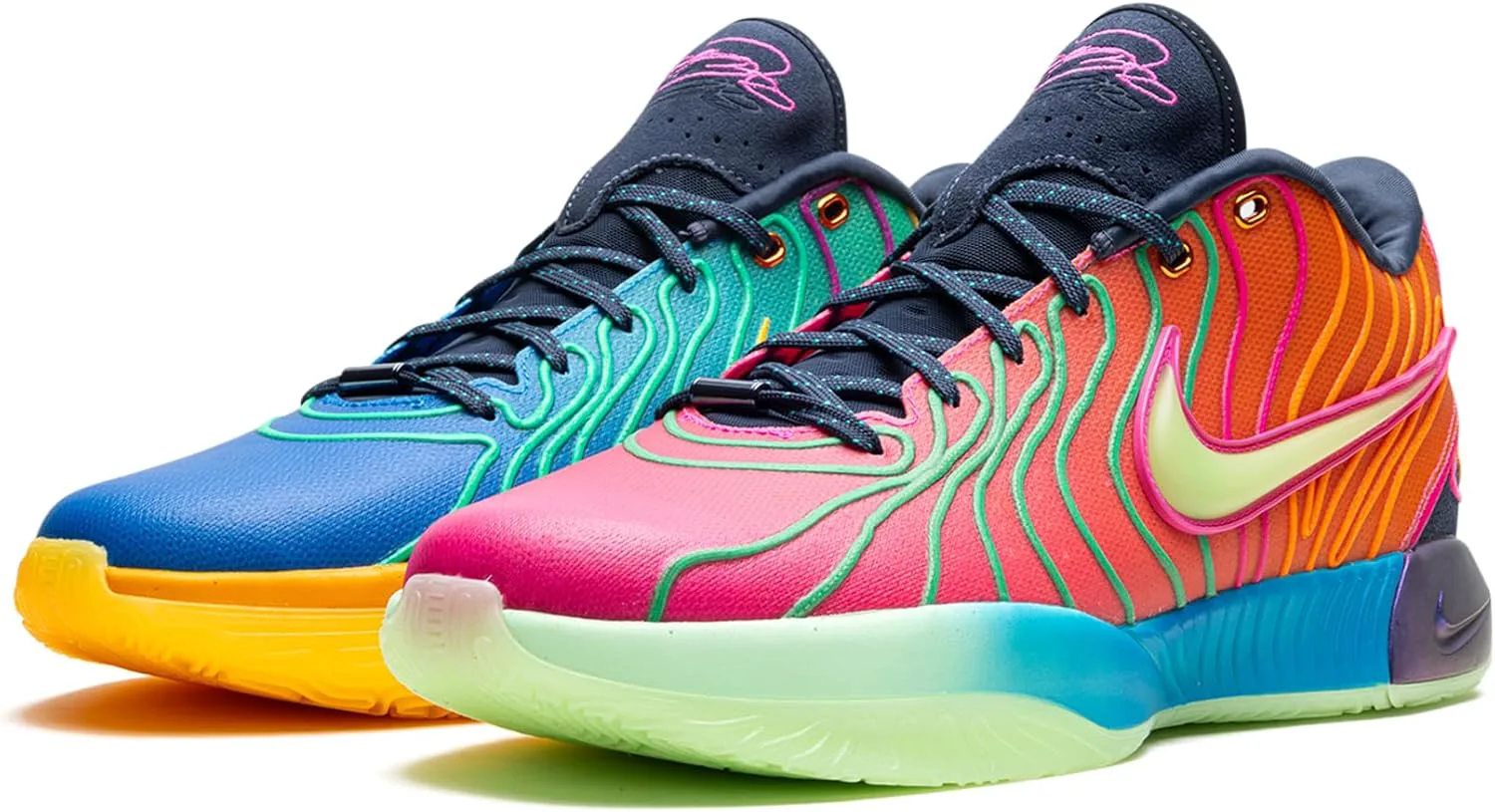 Мужские кроссовки Nike Lebron XXI, синий/фуксия — фото 3