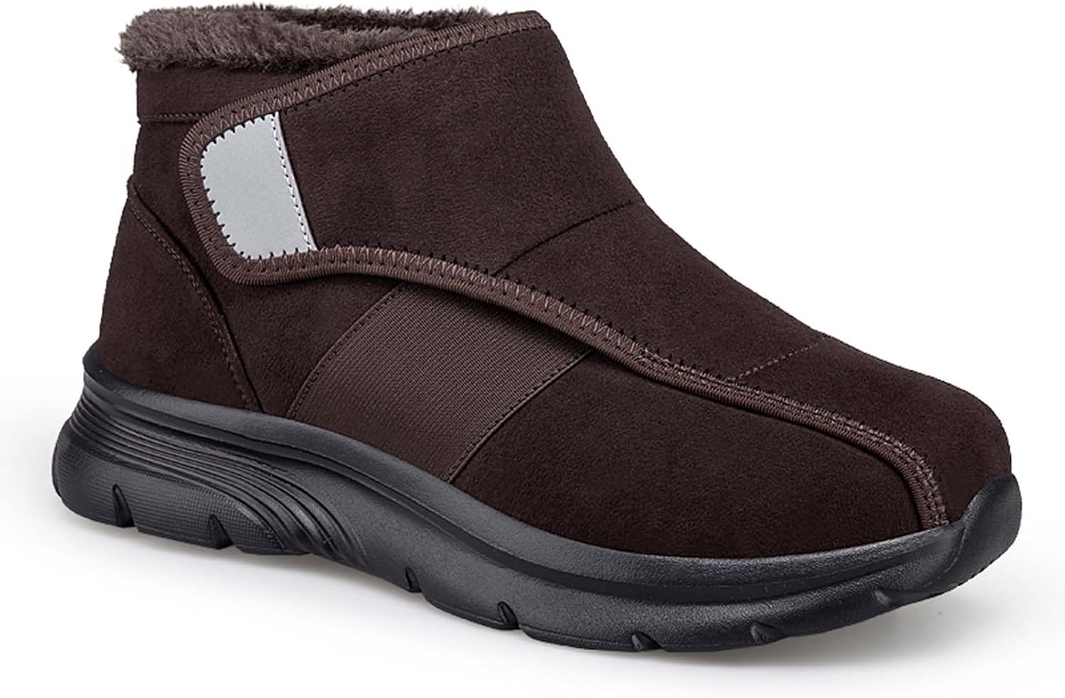 

Зимние снежные ботинки для женщин и мужчин, уличные, с противоскользящей подошвой, теплые и водонепроницаемые, для холодной погоды, хлопковые Generic, коричневый