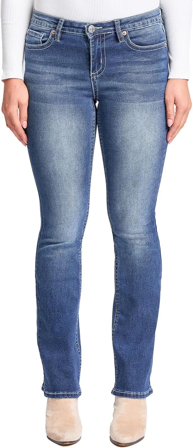 

YMI Women's Mid Rise Clean Hem Premium Stitch Bootcut