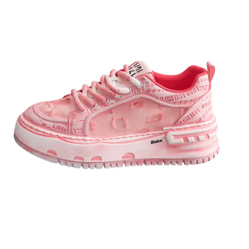 

Нескользящие износостойкие низкие мужские кроссовки BAKE, Pink