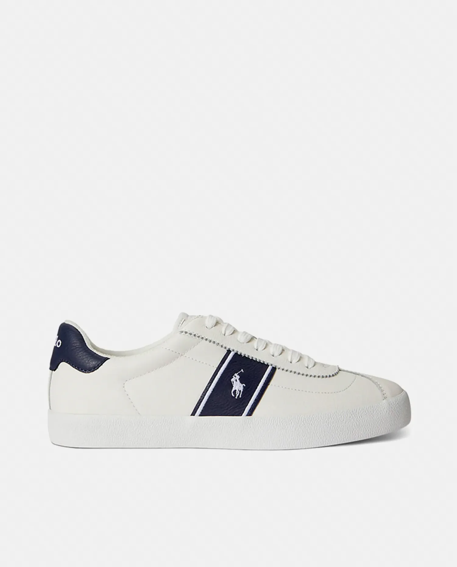 Мужские низкие кроссовки COURT из кожи с защищенным носком Polo Ralph Lauren, белый