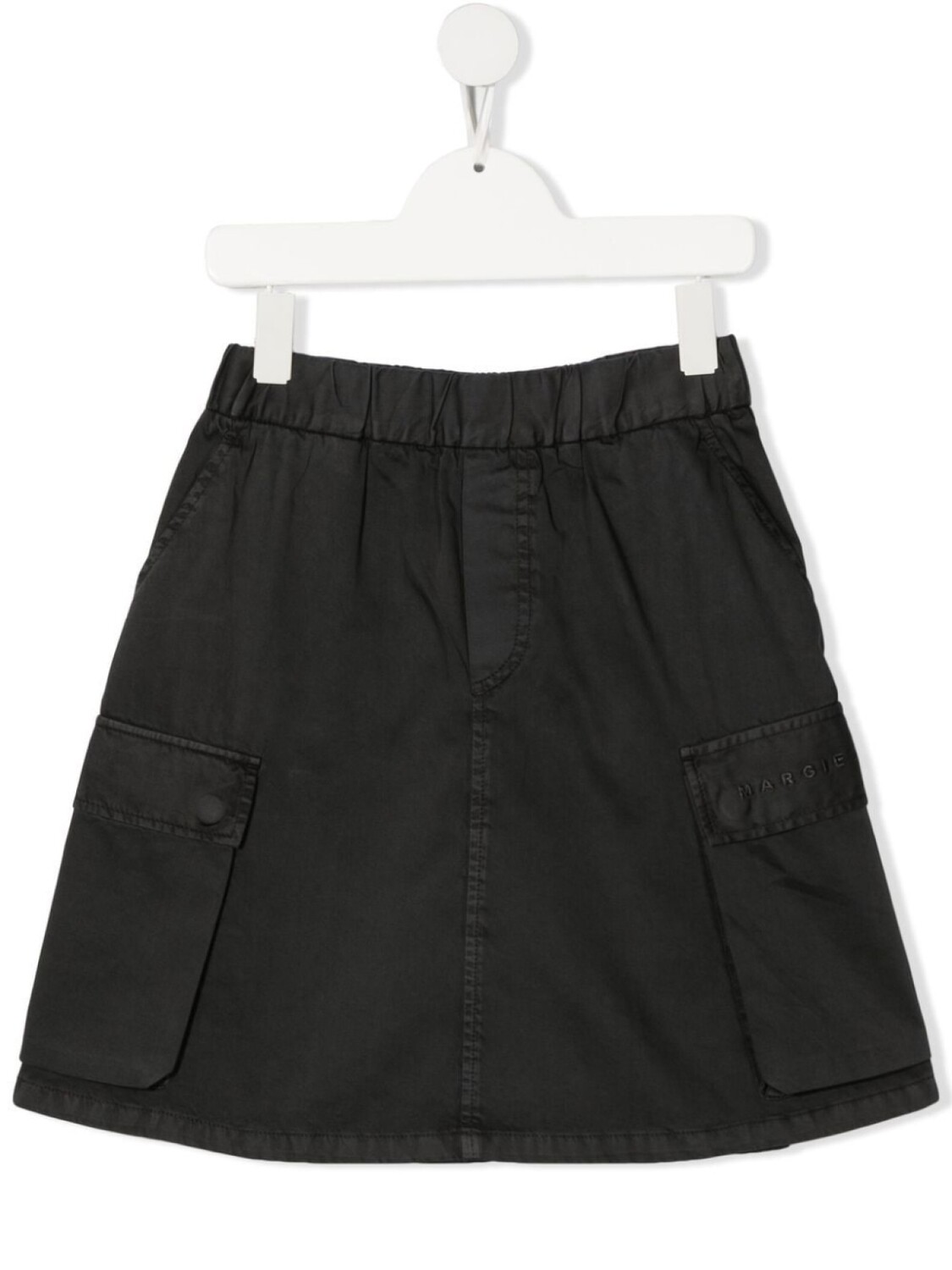 

MM6 Maison Margiela Kids юбка с карманами карго и вышитым логотипом, серый