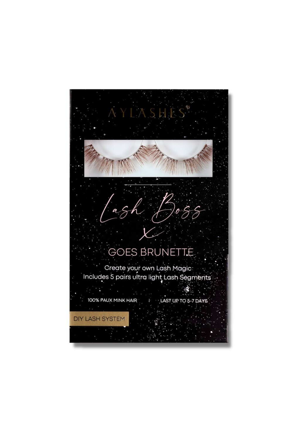 

Накладные ресницы AYLASHES KÜNSTLICHE WIMPERN LASH BOSS BRUNETTE MAXI (8MM-13MM) Aylashes, черный