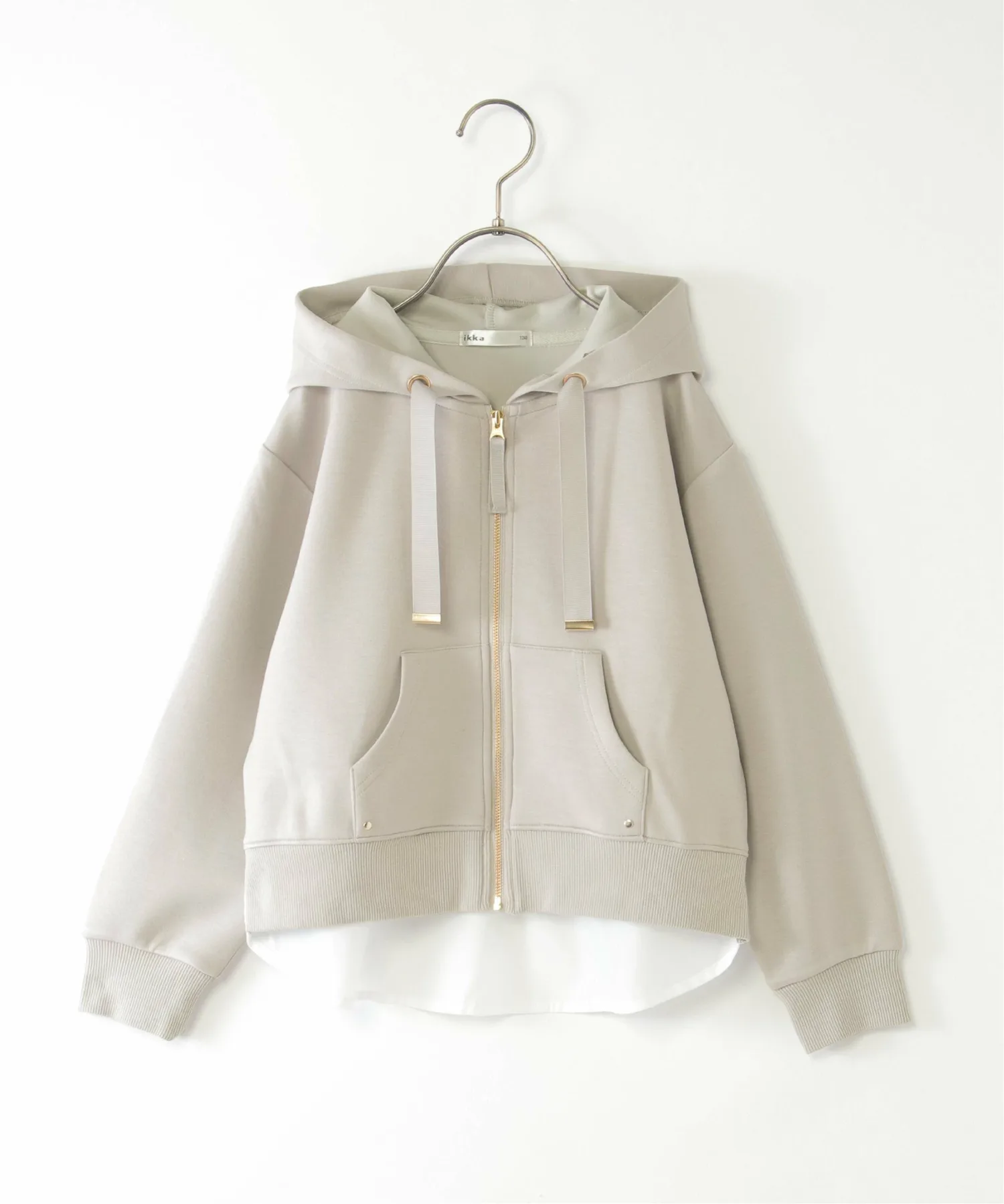 Толстовка на молнии из картона (120–160 см) Ikka, цвет Beige