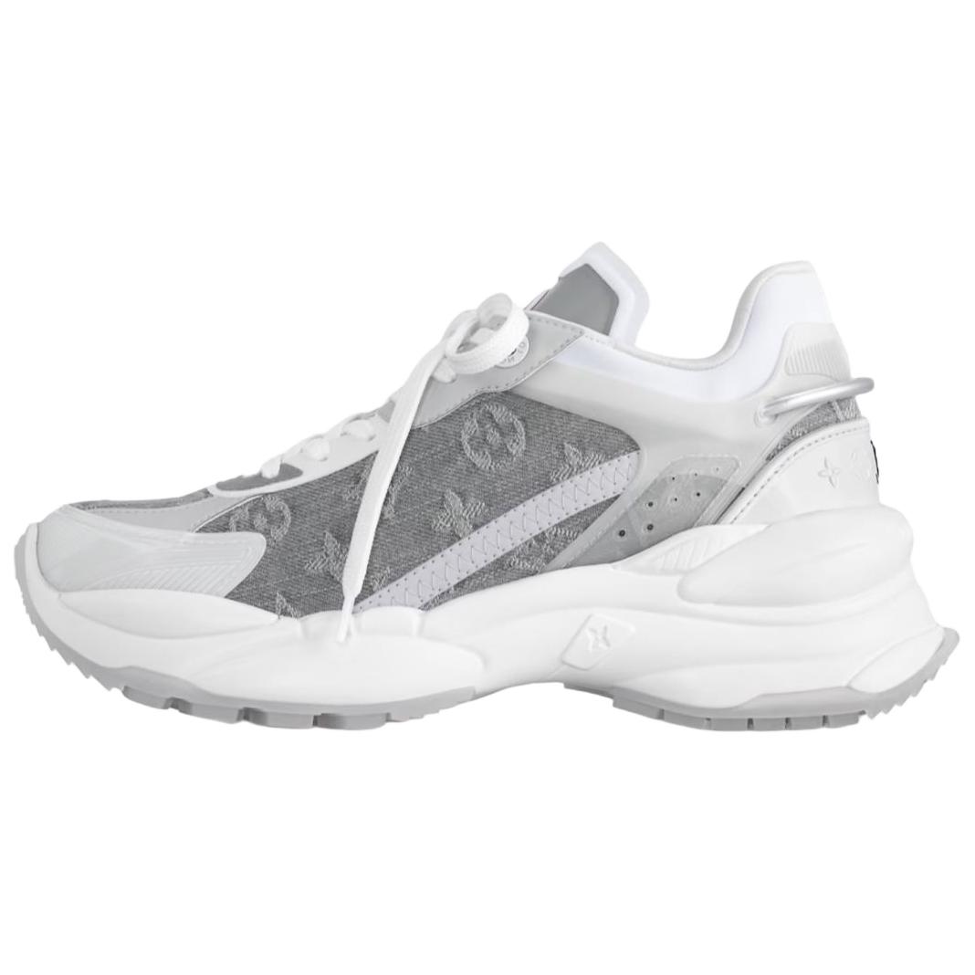 LOUIS VUITTON Женские серые кроссовки Run 55 Low Top Chunky