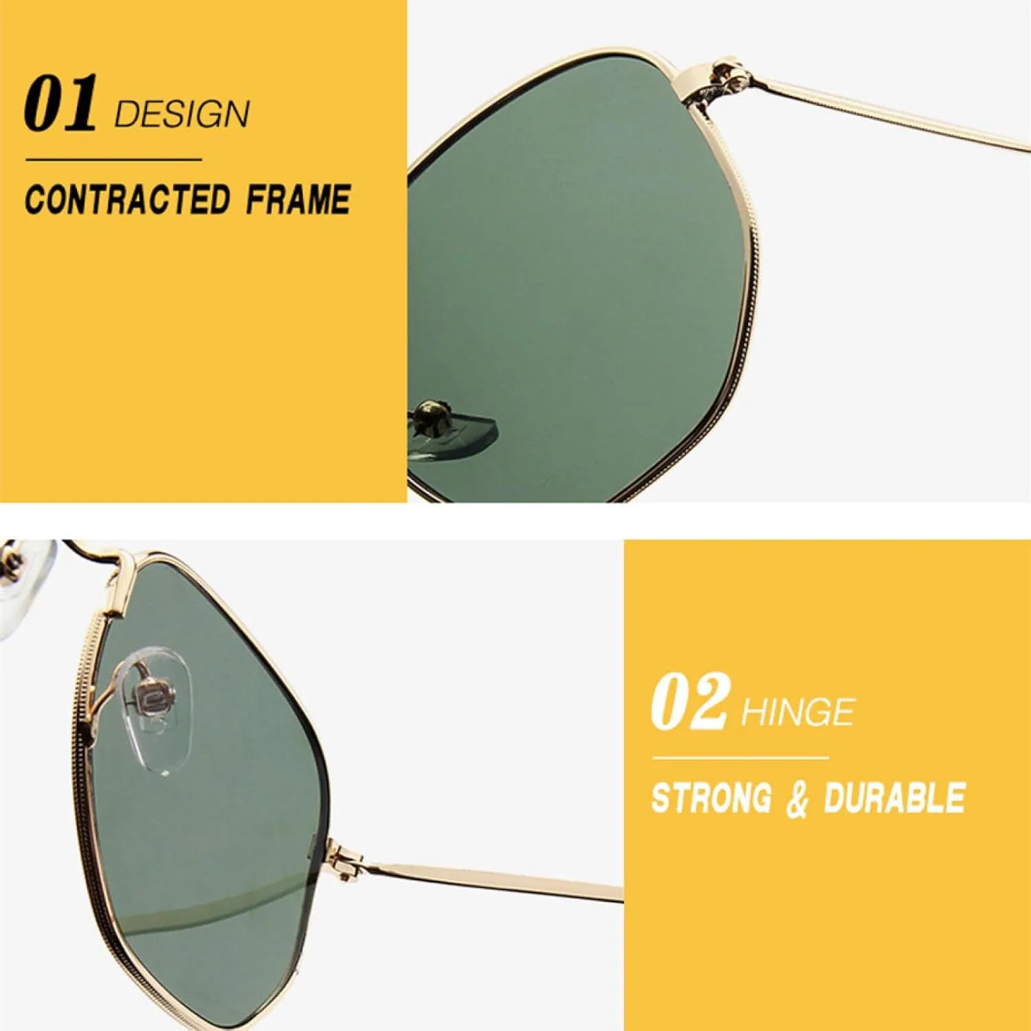 

Солнцезащитные очки с защитой от УФ-излучения UV400 | Металлические | Для женщин и мужчин | Для занятий спортом на открытом воздухе и вождения DSVIGF, 03 Black-gray