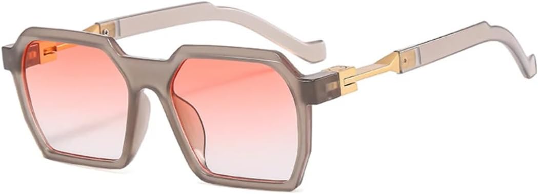 

Модные солнцезащитные очки для женщин в стиле ретро, ​​дизайнерские, с прозрачными линзами, цветные, с защитой от УФ-излучения UV400; для мужчин – трендовые, голубые и розовые солнцезащитные очки SZVVBKK, Grey Pink Gradient