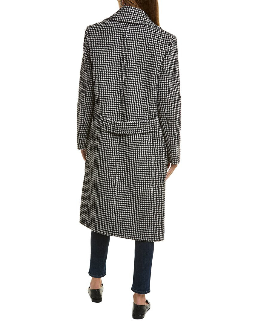 

Michael Kors Collection Dogtooth Шерстяное пальто Melton, черный