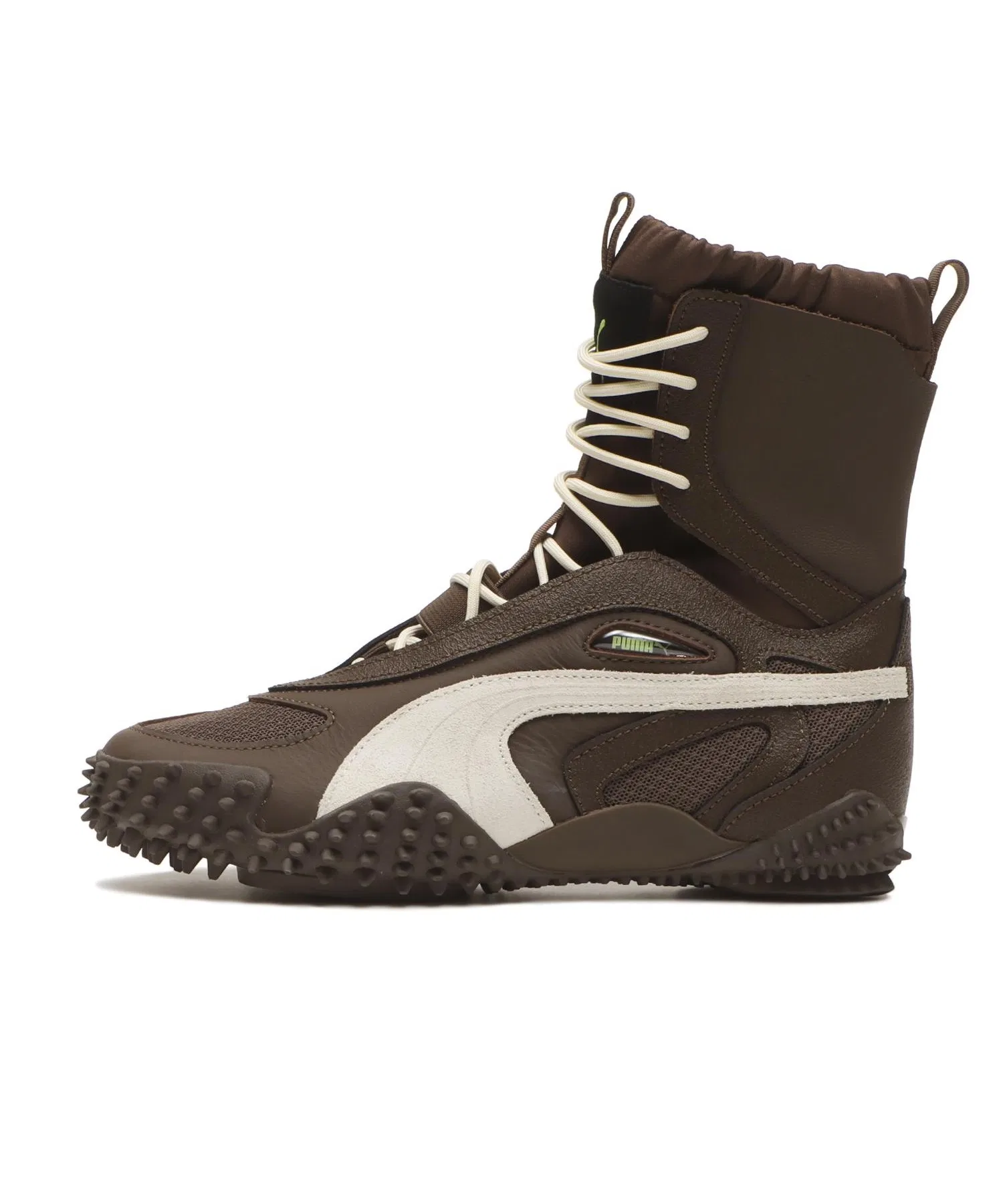 Унисекс высокие кеды из натуральной кожи Mostro Mid Puma коричневые