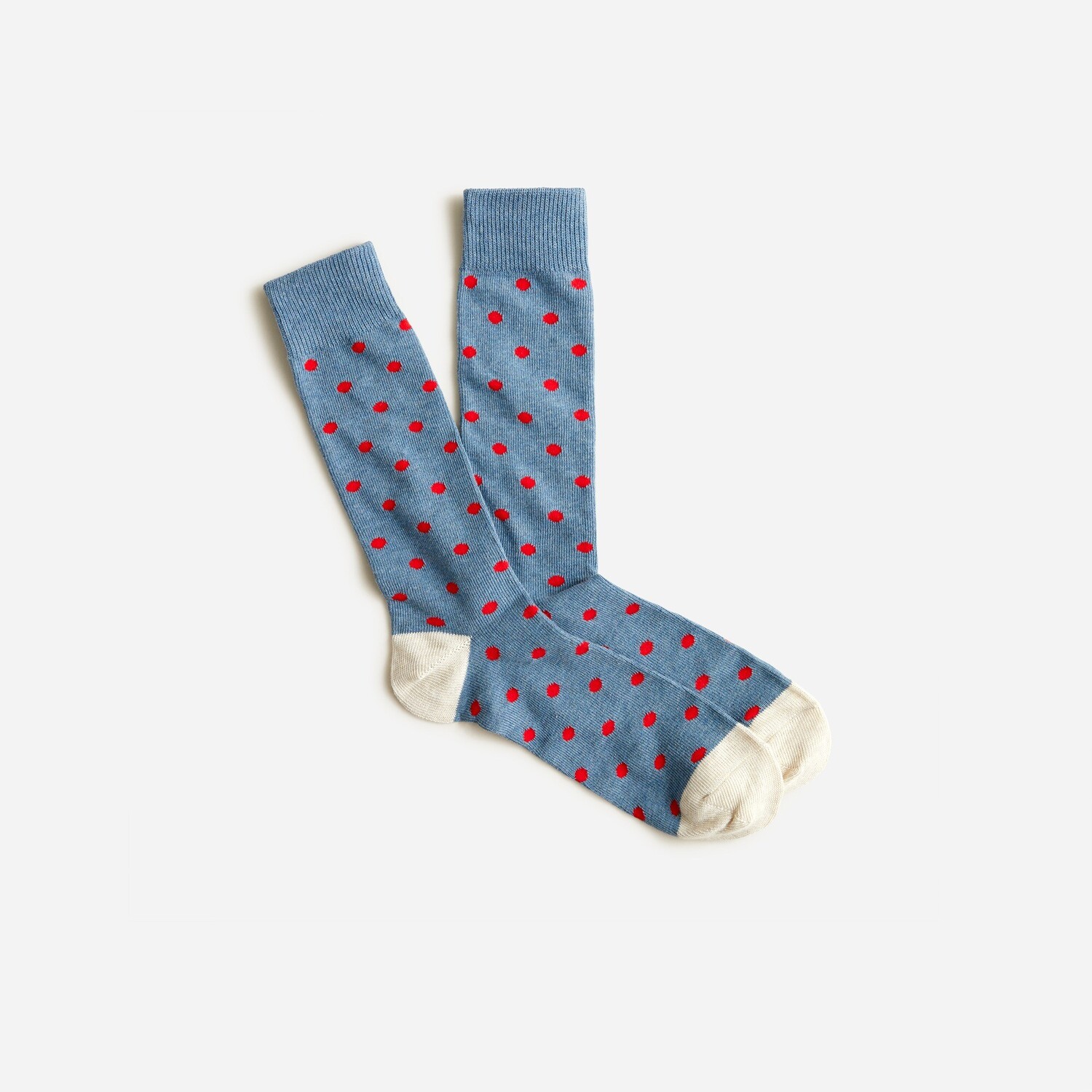 

Хлопковые носки в мелкий горошек J.Crew, красный