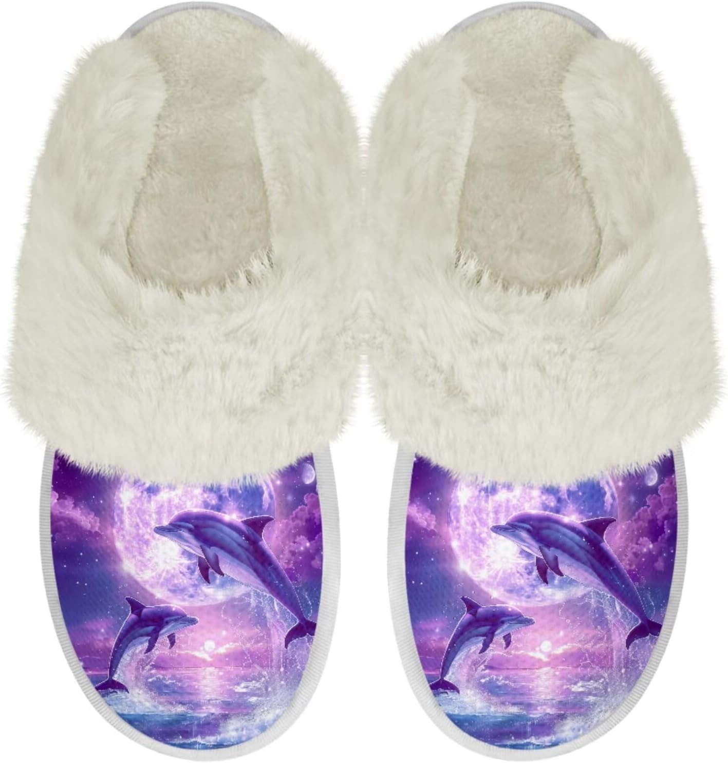 

Женские и мужские тапочки с мехом, легкие домашние тапочки с противоскользящей подошвой, повседневная обувь для дома Chririnla, Dolphin Ocean Animal