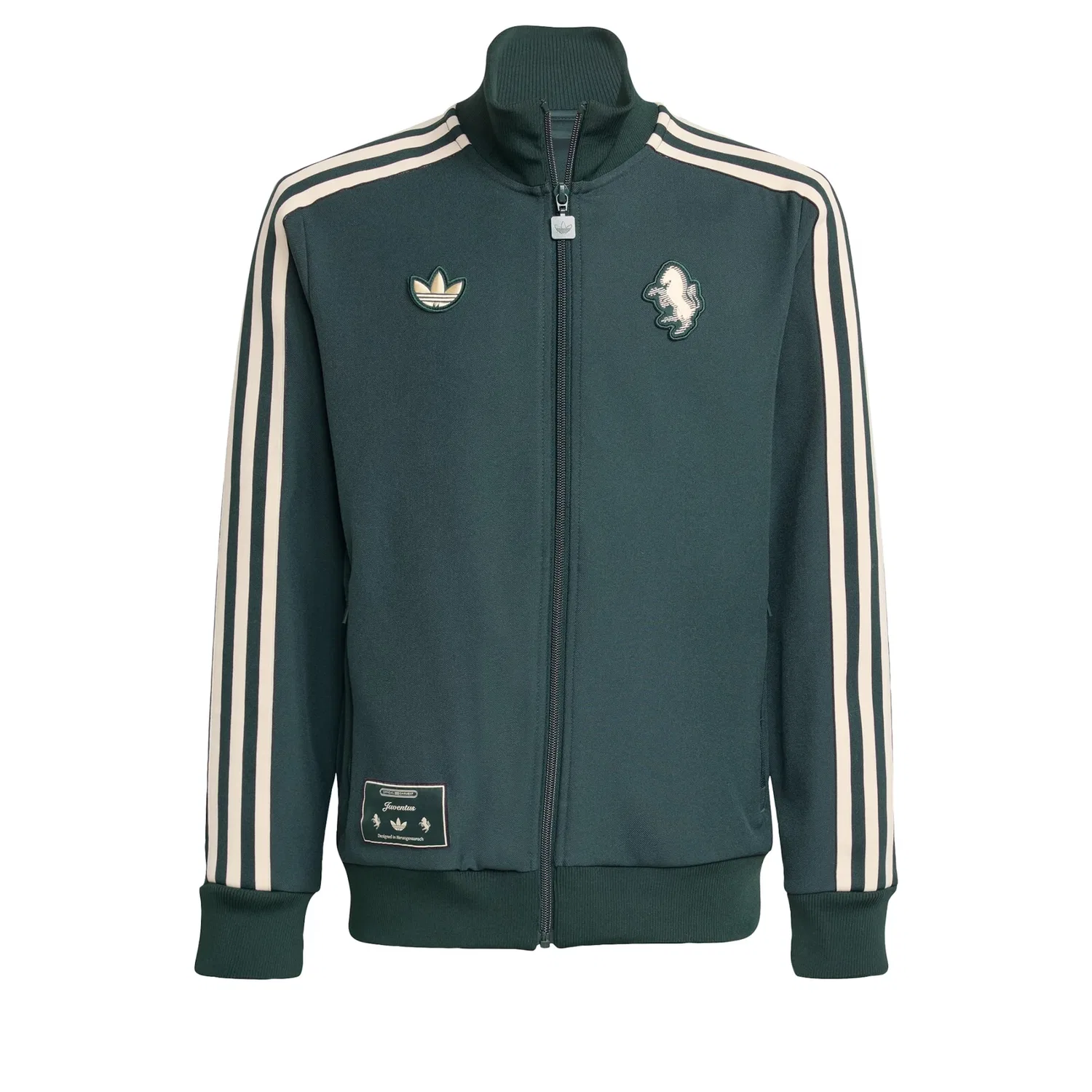Толстовка на молнии Adidas Originals Juventus Turin Terrace Icons темно-зеленого цвета